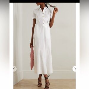 Gucci cotton poplin maxi dress size 48